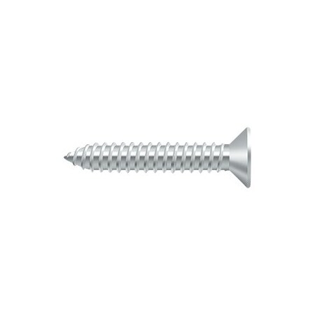 Deltana Wood Screw, #14, 1-1/2 in, Polished Chrome Brass Flat Head Phillips Drive SCWB14125U26